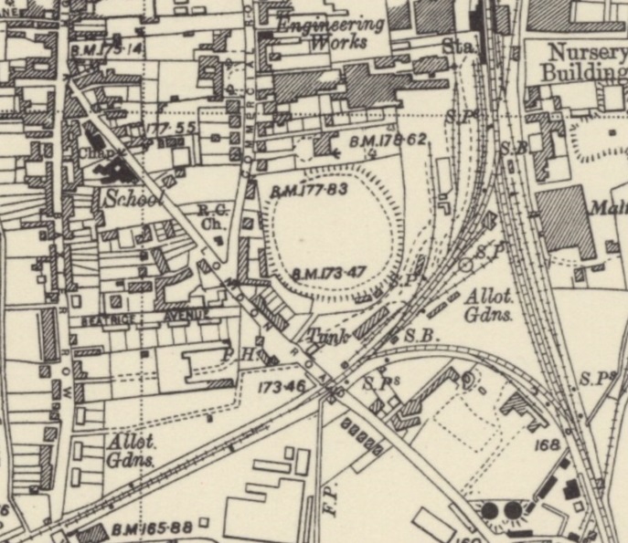 Norwich - East Dereham Recreation Ground : Map credit National Library of Scotland